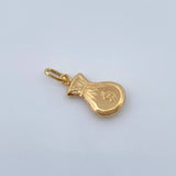 Dije Bolsa De Dinero 0.5gr /   / 2.1cm / Oro Amarillo 18K &