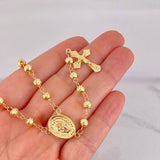 Rosario Virgen Milagrosa 13.7g /60 cm/ 6mm Oro Amarillo 18K