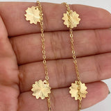 Tobillera Trebol Aro Seguido 2.25 g / 25.5 cm / 1.2 mm Oro Amarillo 18K