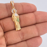 Dije San Judas Tadeo 4.05gr / 4cm / Dos Oros Amarillo Blanco 18K $