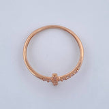 Anillo Cruz Latina Interna 1.1gr / T7 1/4 / Oro Rosa 18K &