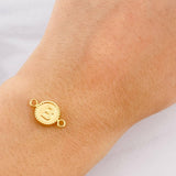 Herraje Circulo Letra B 0.6g / 1.7cm Oro Amarillo 18K