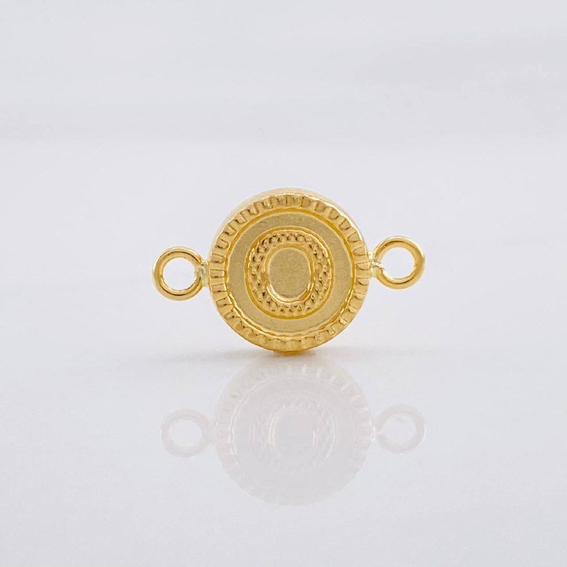 Herraje Circulo Letra O 0.6g / 1.7cm Oro Amarillo 18K