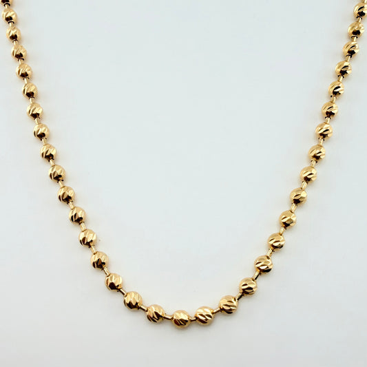 Cadena Militar 22.6gr / 60cm / 3.8mm Oro Amarillo +3 18K ©