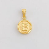 Dije Circulo Letra B 0.6g / 1.7cm Oro Amarillo 18K