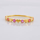 Anillo Corazón Intercalado 1.3g / T6 1/4 Oro Amarillo 18K