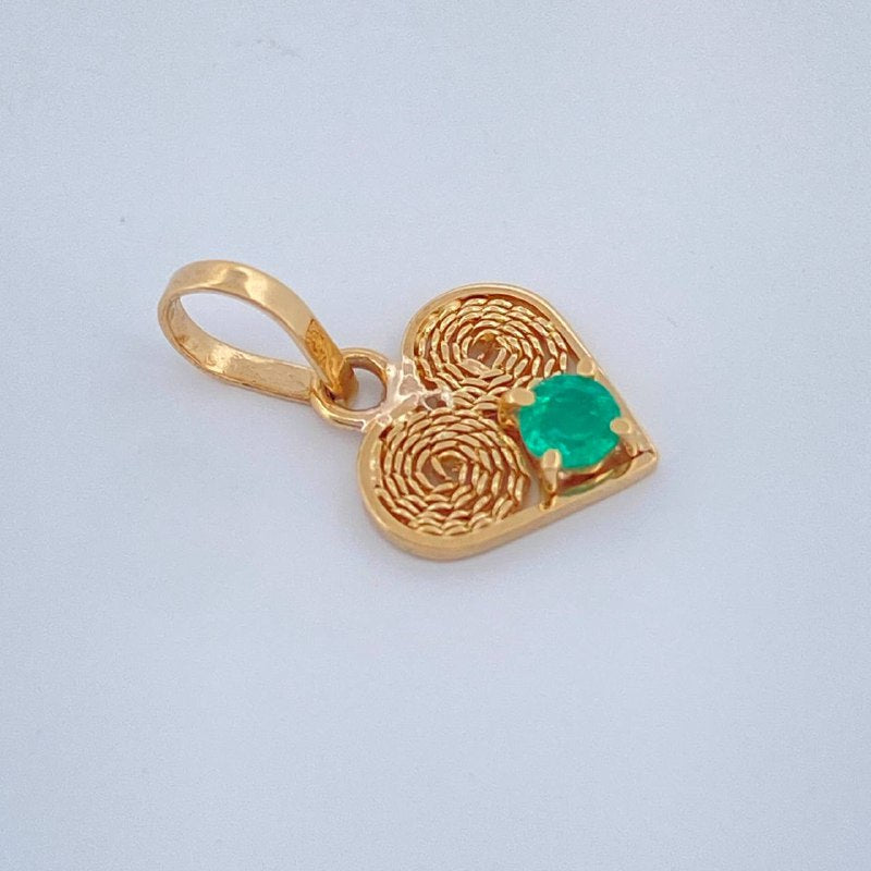 Dije Filigrana Corazon 0.5gr / 1.5cm / Oro Amarillo 18K $