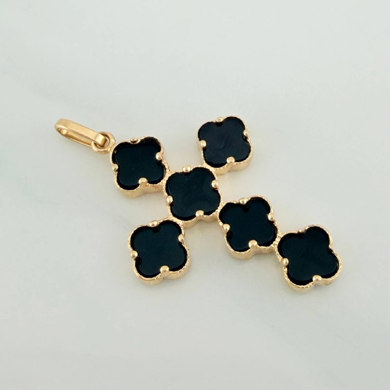 Dije Cruz Trebol 2.55gr / 3.5cm / Oro Amarillo Nac.Esp. 18K $