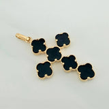 Dije Cruz Trebol 2.55gr / 3.5cm / Oro Amarillo Nac.Esp. 18K $