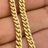 Cadena Cubana 10.05gr / 61.5cm / 4.45mm Oro Amarillo +1 14K Italy $