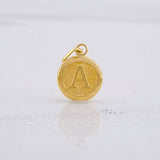 Dije Circulo Letra a 0.4g / 1.5cm Oro Amarillo 18K