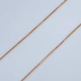 Set Cadena y Dije Veneciana + Cruz Cristo 1.5gr / Oro Rosa 18K (Oferta) $