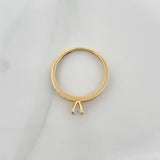 Anillo Solitario Churumbela 1.5gr / T6 / 2.3cm / Oro Amarillo 18K $