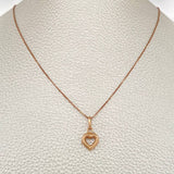 Set Cadena y Dije Veneciana + Silueta Corazon 1.75gr / Oro Rosa 18K (Oferta) $