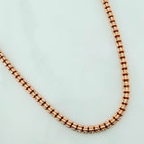 Cadena Ice 24 g / 70.4 cm / 3 mm Dos Oros Blanco Rosa 18K