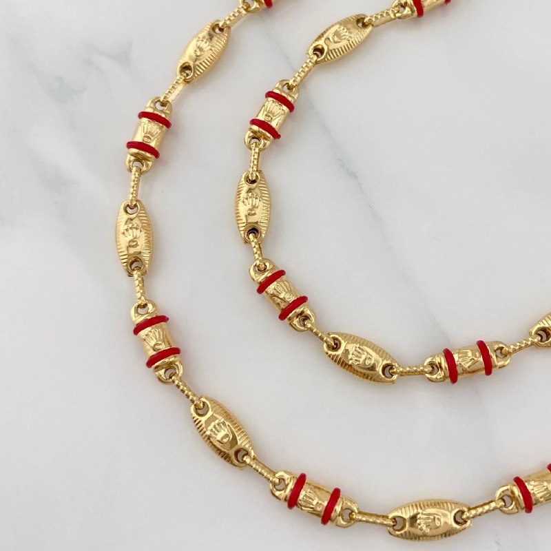 Cadena Rustica Corona 15.05 g / 62.3 cm / 3.8 mm Oro Amarillo 18K