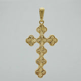 Dije Cruz Trebol 4.9 g / 5.9 cm Oro Amarillo 18K