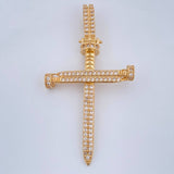 Dije Cruz Clavo 4.1gr / 4.7cm / Oro Amarillo 18K $