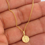 Set Cadena y Dije Mini Cubana + San Benito 1.65gr / Oro Amarillo 18K (Oferta) $