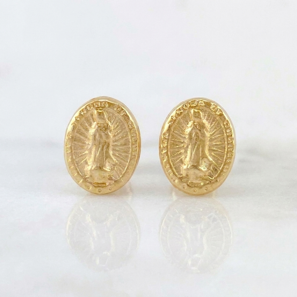 Topos Virgen Guadalupe 0.7 g / 8.2 mm Oro Amarillo 18K