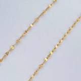 Set Cadena y Dije Flor Espejo + Corazon 1.5gr / Oro Amarillo 18K (Oferta) $