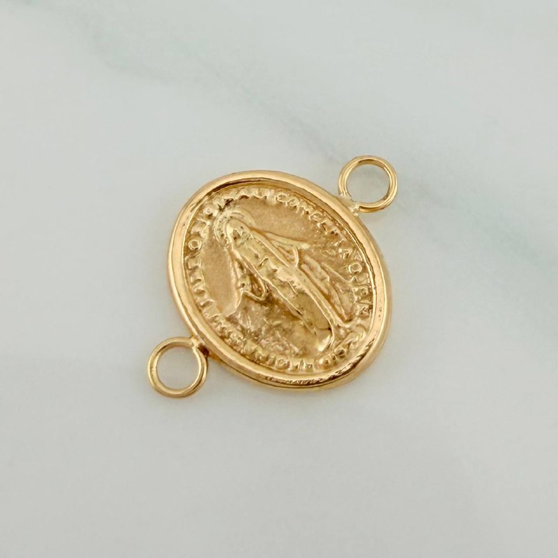 Herraje Virgen Milagrosa 0.6gr / 1.5cm / Oro Amarillo 18K %