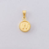 Dije Circulo Letra W 0.45g / 1.5cm Oro Amarillo 18K