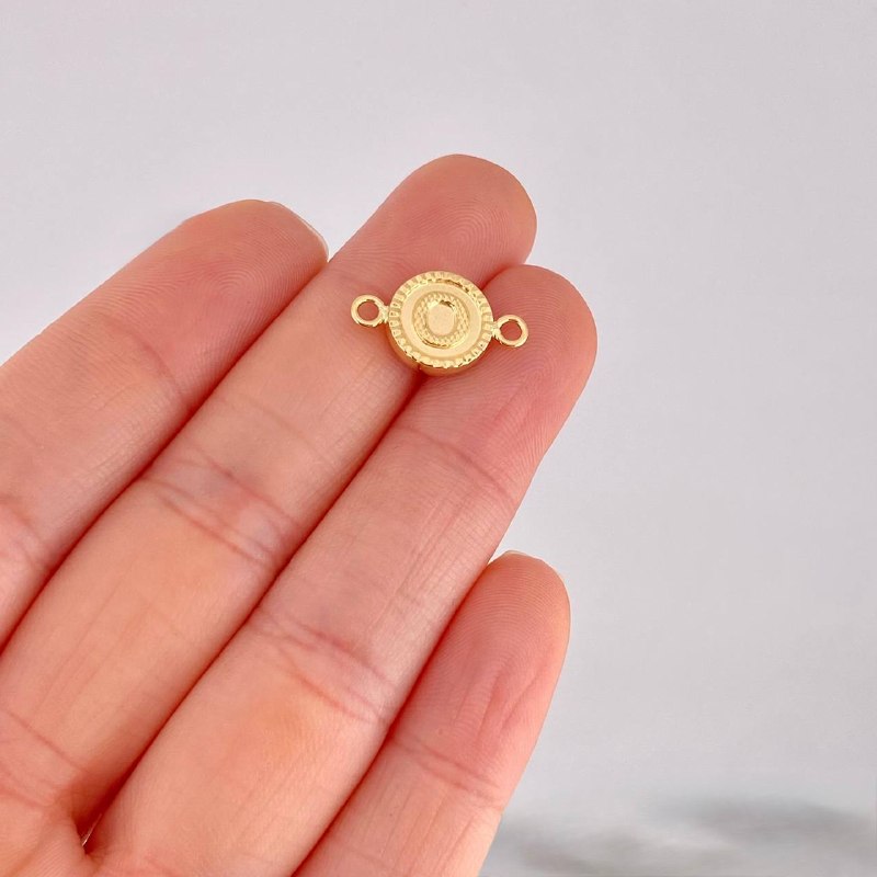 Herraje Circulo Letra O 0.6g / 1.7cm Oro Amarillo 18K