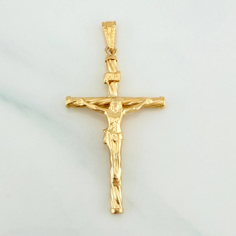 Dije Cruz Cristo 1.7 g / 4.9 cm Oro Amarillo 18K