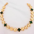 Pulso Trebol Diamantado 8.35 g / 18 cm / 7.25 mm Oro Amarillo 18K