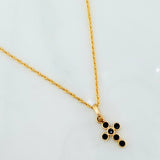 Set Cadena Lazo + Dije Cruz / 1,5 gr / 50 cm Oro Amarillo 18K