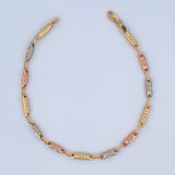 Tobillera Rustica Barril 6.5gr / 25cm / Oro 18K &