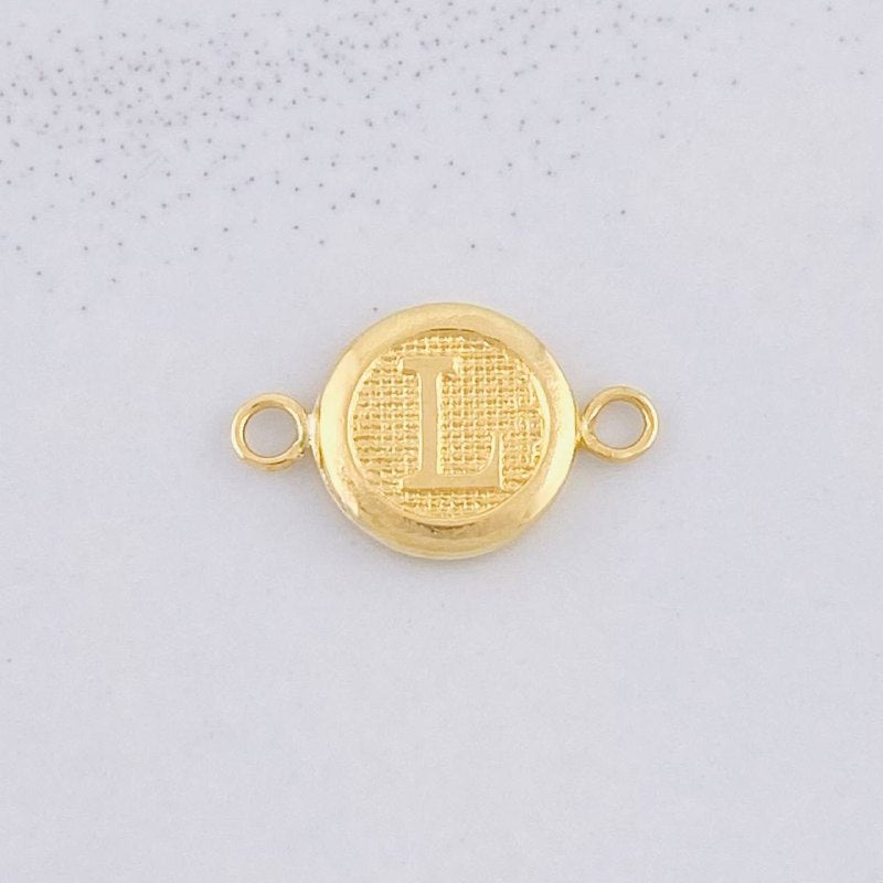 Herraje Circulo Letra L 0.4g / 1.5cm Oro Amarillo 18K