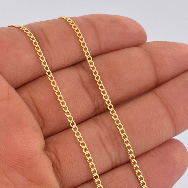 Cadena Cubana 2gr / 45cm / Oro Amarillo +1 18K $
