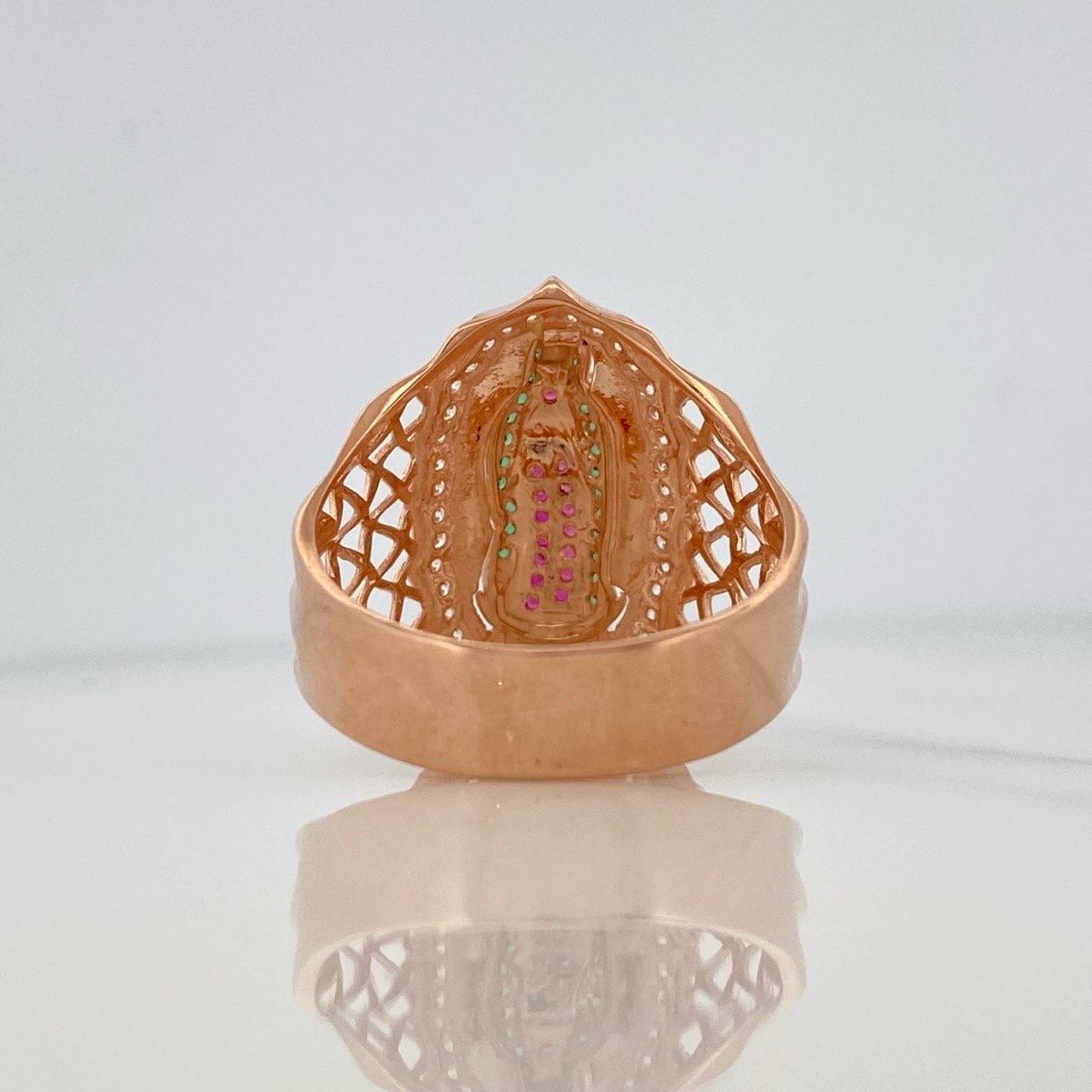 Anillo Virgen De Guadalupe 8.4 g / T12 1/2 Oro Rosa 18K