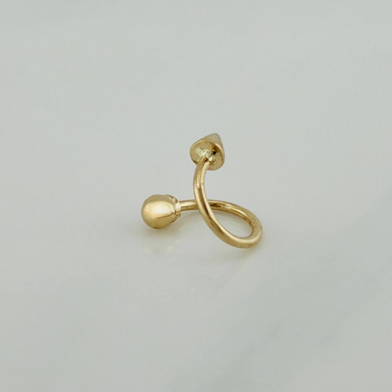 Piercing Espiral Doble 0.6 g / 1 cm Oro Amarillo 18K