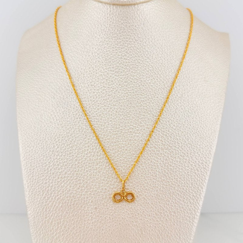Set Cadena Lazo + Dije Infinito / 1,4 gr / 50 cm Oro Amarillo 18K