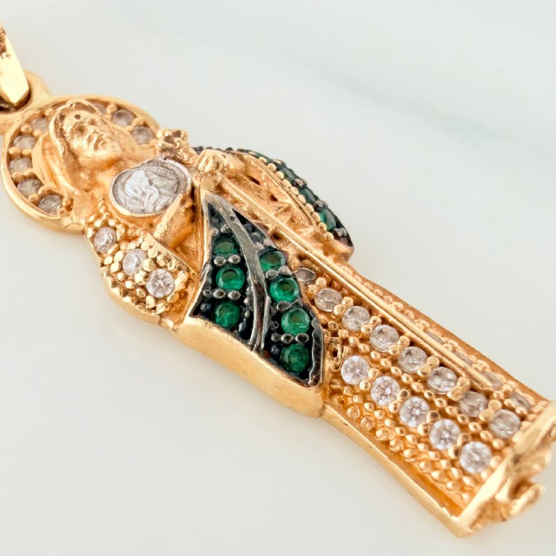 Dije San Judas Tadeo 2.75 g / 3.5 cm Tres Oros 18K