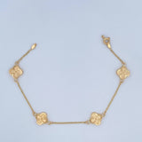 Pulso Trebol 3.2gr / 18.5cm / Oro 18K &
