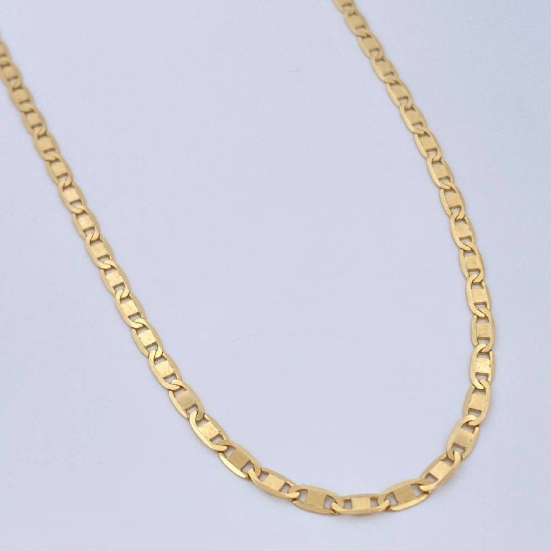 Cadena Escalera Plana 4.55gr / 60cm / Oro Amarillo +3 18K $
