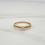 Anillo Solitario Churumbela 1.3gr / T5 1/2 / 2.2cm / Oro Amarillo 18K $