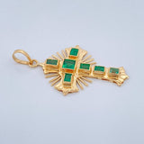 Dije Cruz Plana Aurora 1.8gr / 3.2cm / Oro Amarillo 18K $