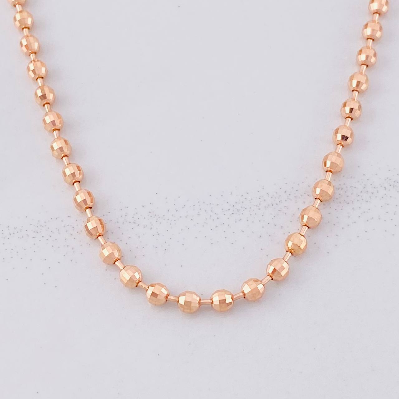 Cadena Militar 14.2g / 60cm / 2.9mm Oro Rosa 18K