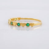 Anillo Corazón Intercalado 1.4g / T8 1/4 Oro Amarillo 18K