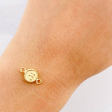 Herraje Circulo Letra E 0.4g / 1.5cm Oro Amarillo 18K
