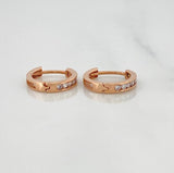 Candongas Carril 1.15 g / 1 cm Oro Rosa 18K
