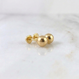 Topos Bola Lisa 0.95 g / 8 mm Oro Amarillo 18K