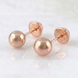 Topos Bola Lisa 0.9gr / 8mm Oro Rosa 18K