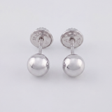 Topos Bola 8mm 0.85gr / Lisa Oro Blanco 18K