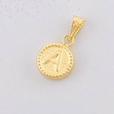 Dije Circulo Letra A 0.4g / 1.5cm Oro Amarillo 18K